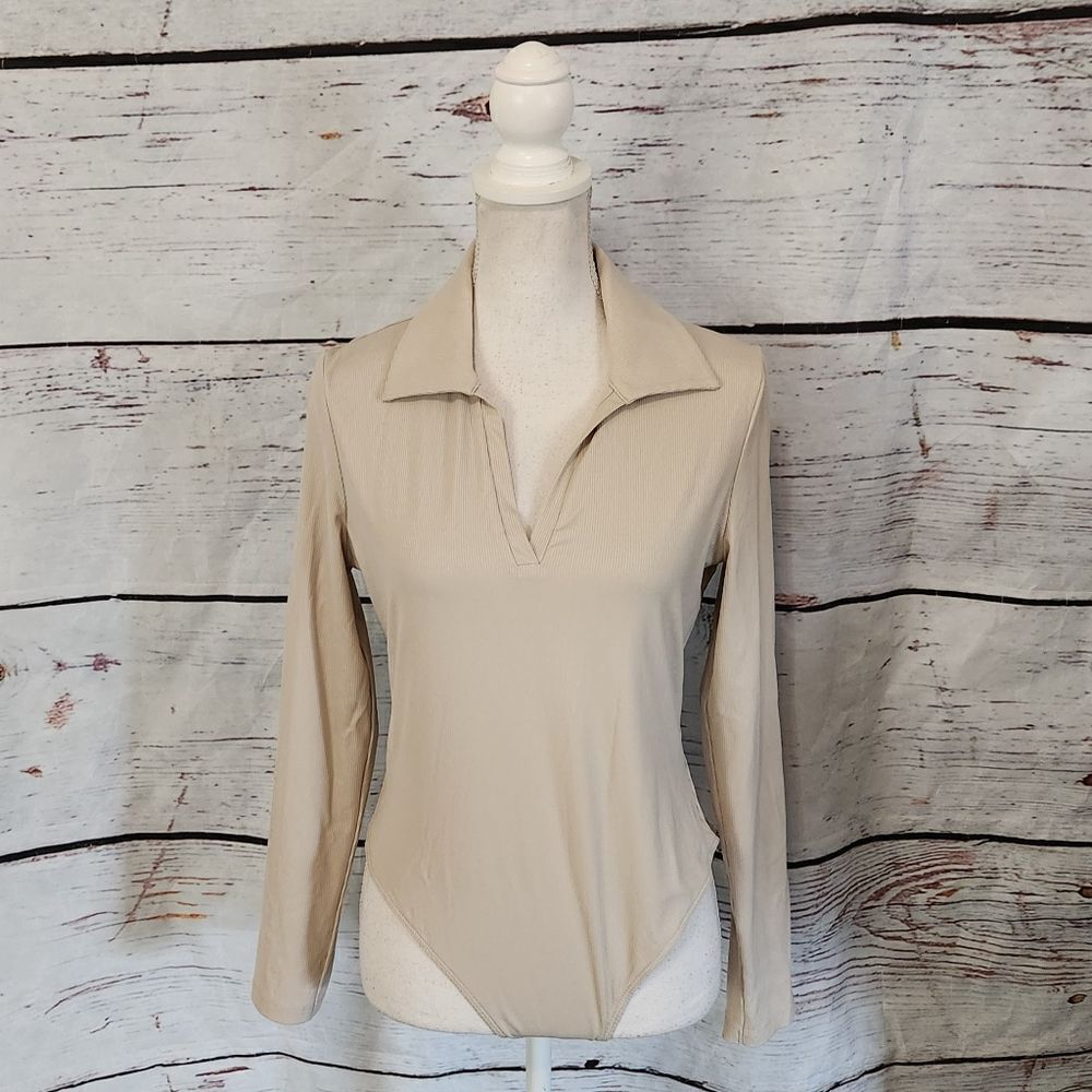 House of Harlow 1960 Ribbed Knit Bodysuit Size Large